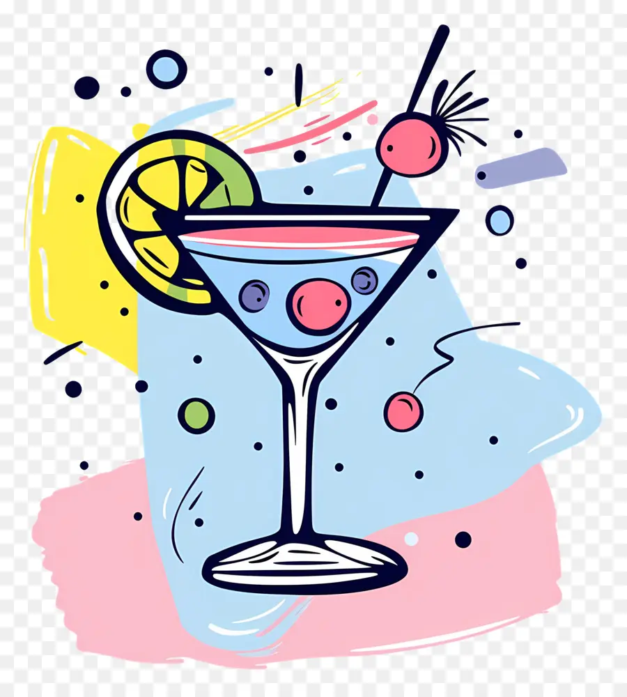 Koktail，Gelas Martini PNG