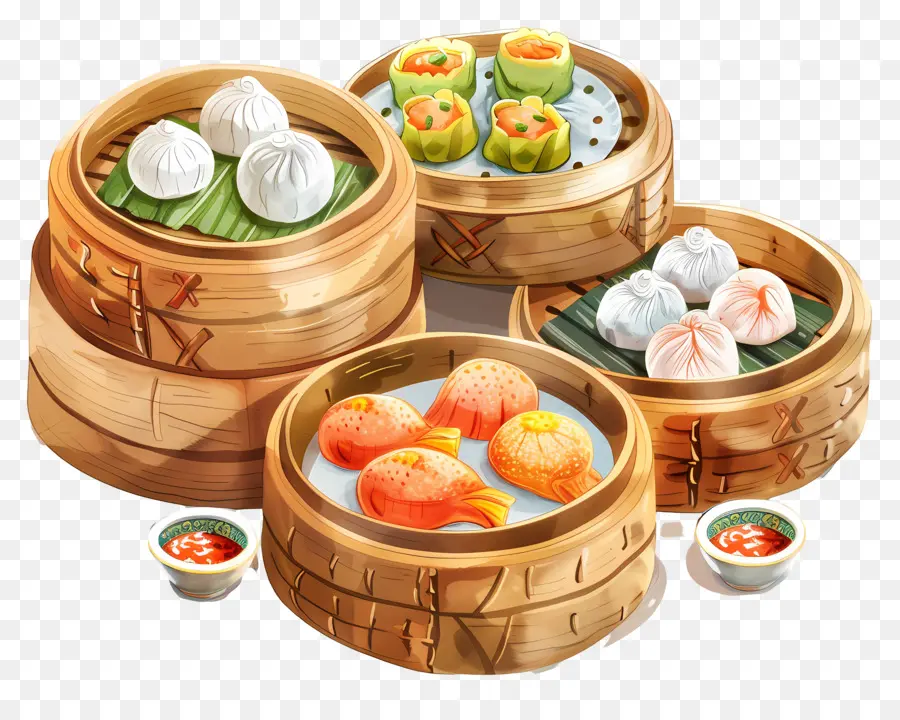 Dim Sum，Bambu Kapal PNG