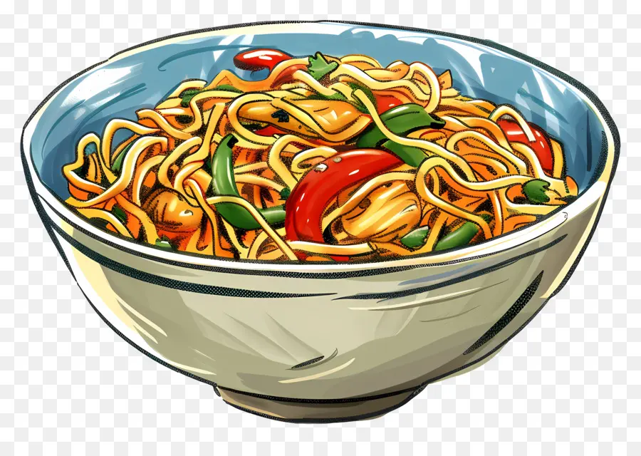 Chow Mein，Mie PNG