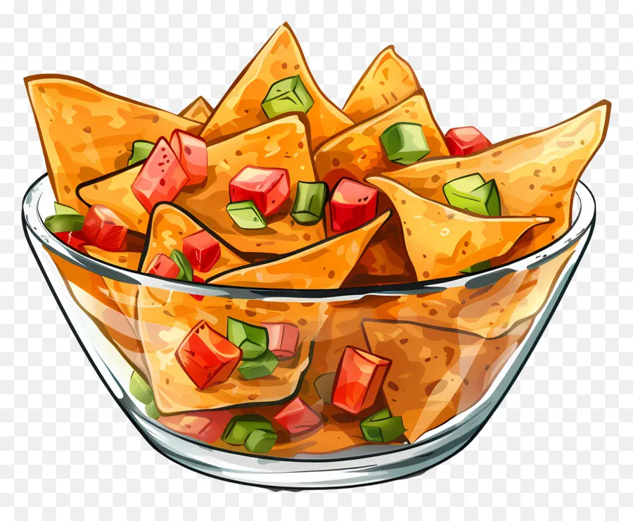 Semangkuk Nacho，Nachos PNG