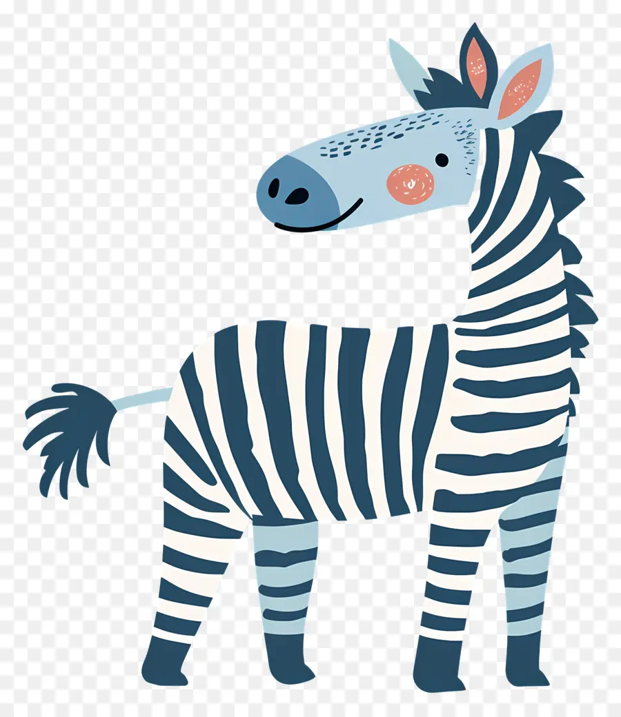 Kartun Zebra，Garis Garis PNG