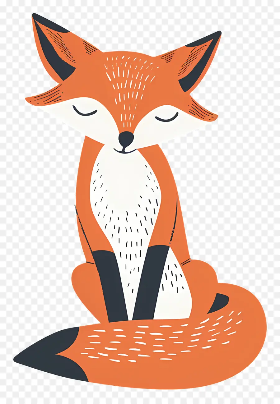 Kartun Fox，Tidur Fox PNG