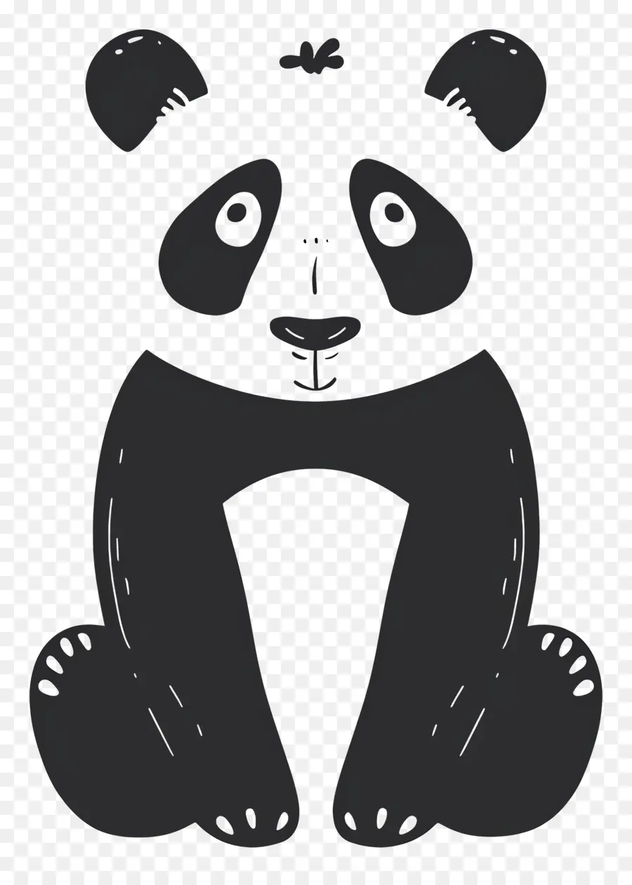 Panda，Beruang Panda Hitam PNG