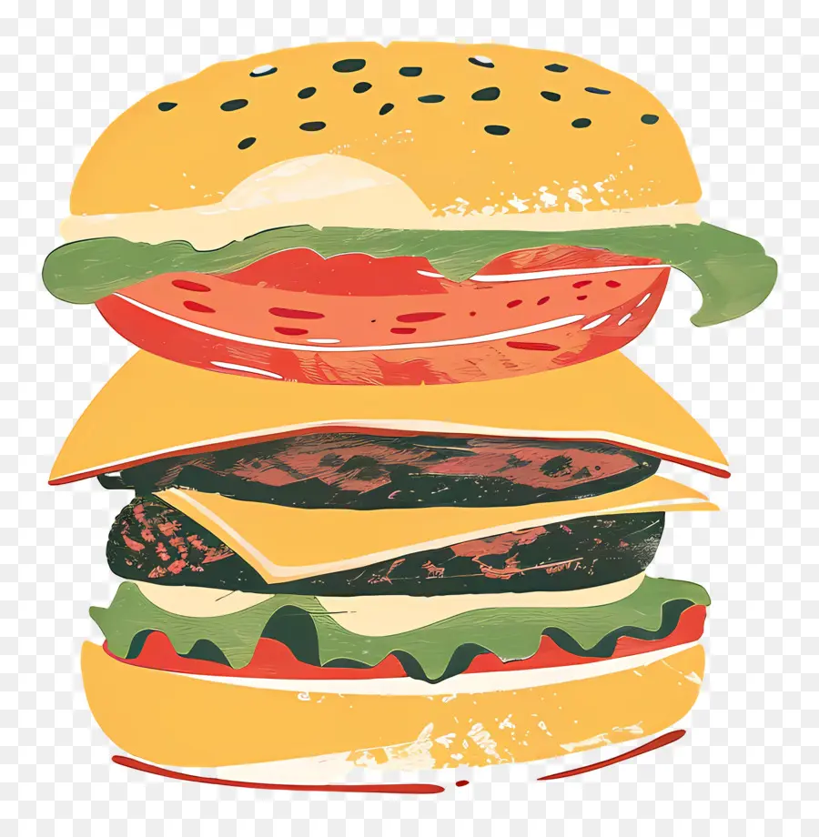 Hamburger，Selada PNG