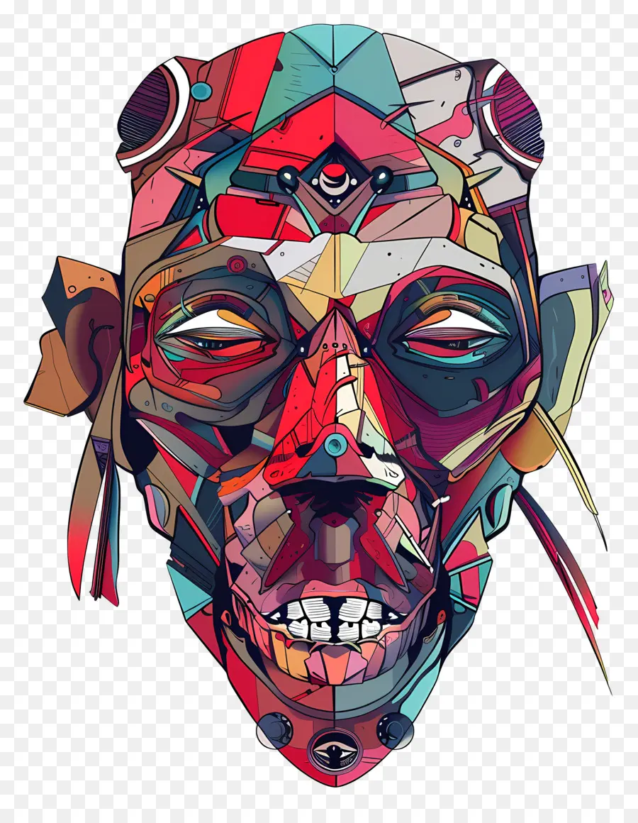 Masker Tribal，Seni Abstrak PNG