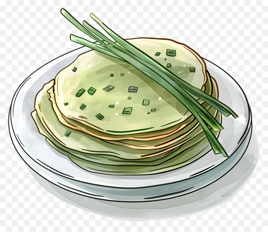 Pancake Daun Bawang，Pancake PNG