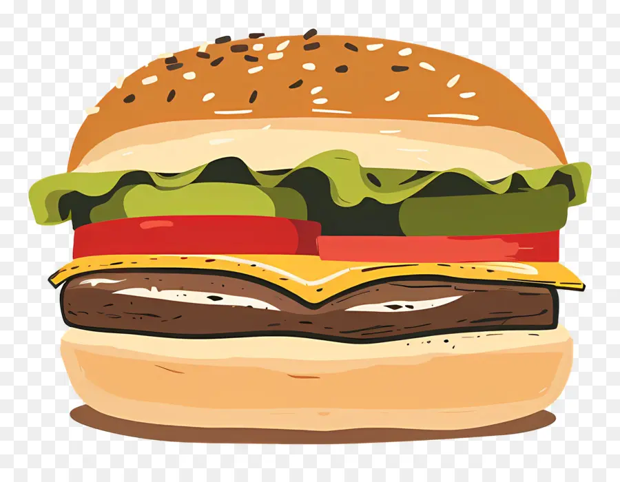 Hamburger，Burger Keju PNG