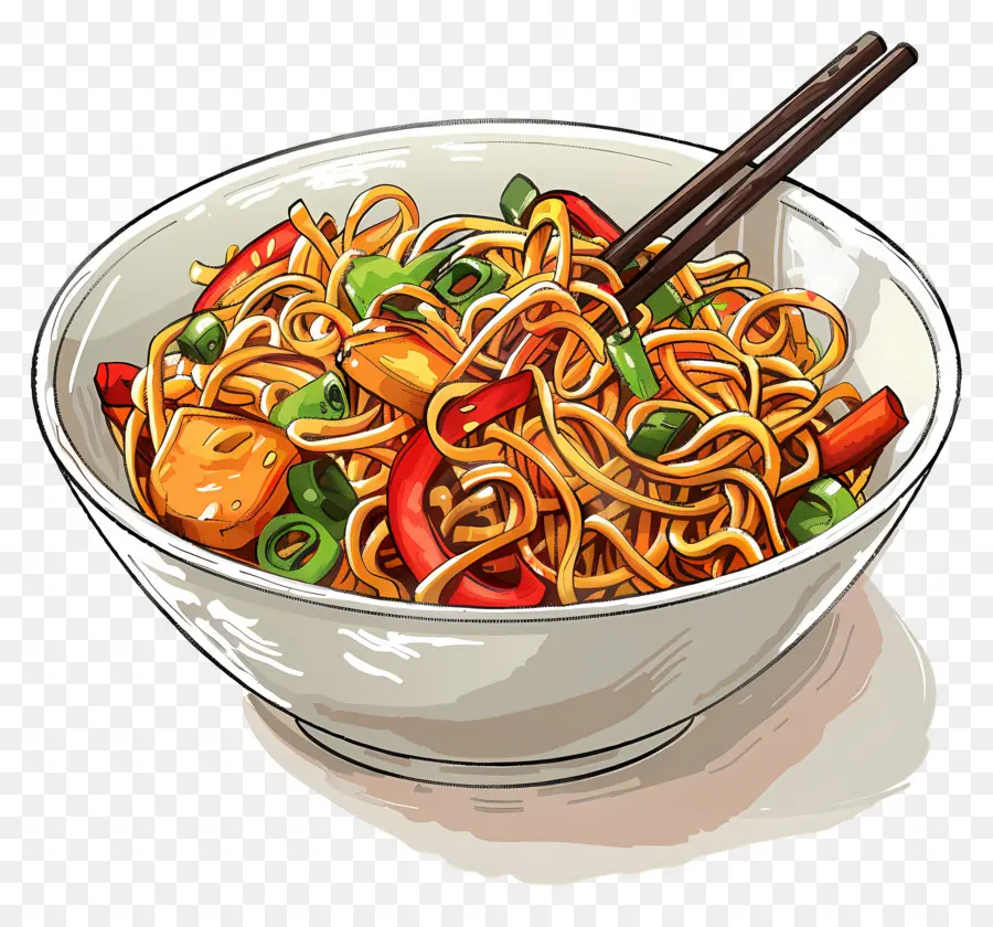 Lo Mein，Mie Ayam Pedas PNG