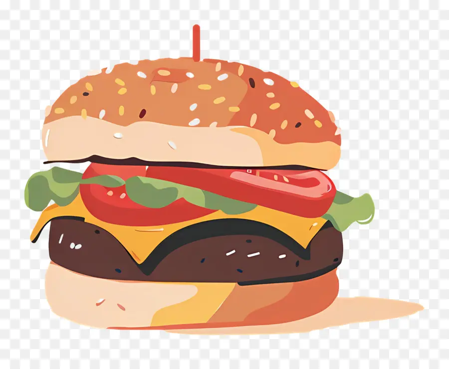 Hamburger，Burger Keju PNG