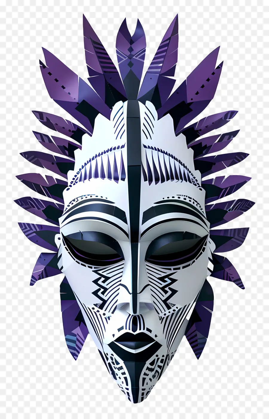 Masker Tribal，Topeng Wajah Hitam PNG