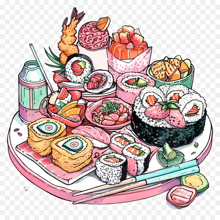 Makanan Jepang，Sushi Gulung PNG