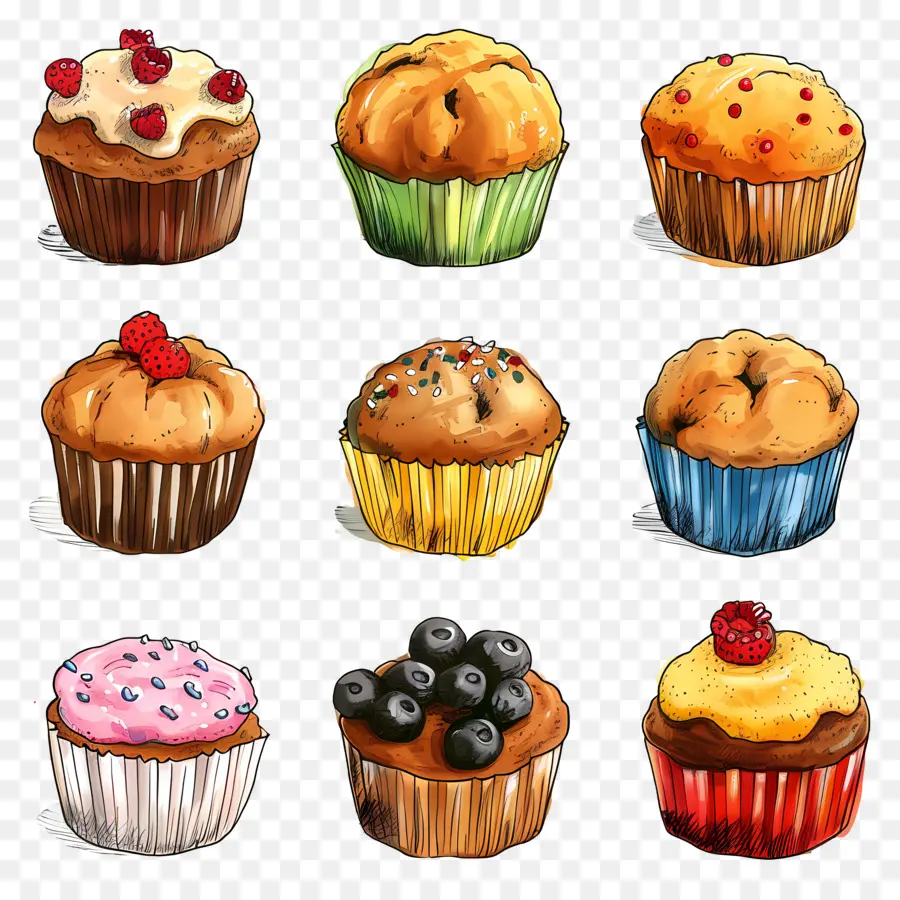 Muffin，Cupcakes PNG