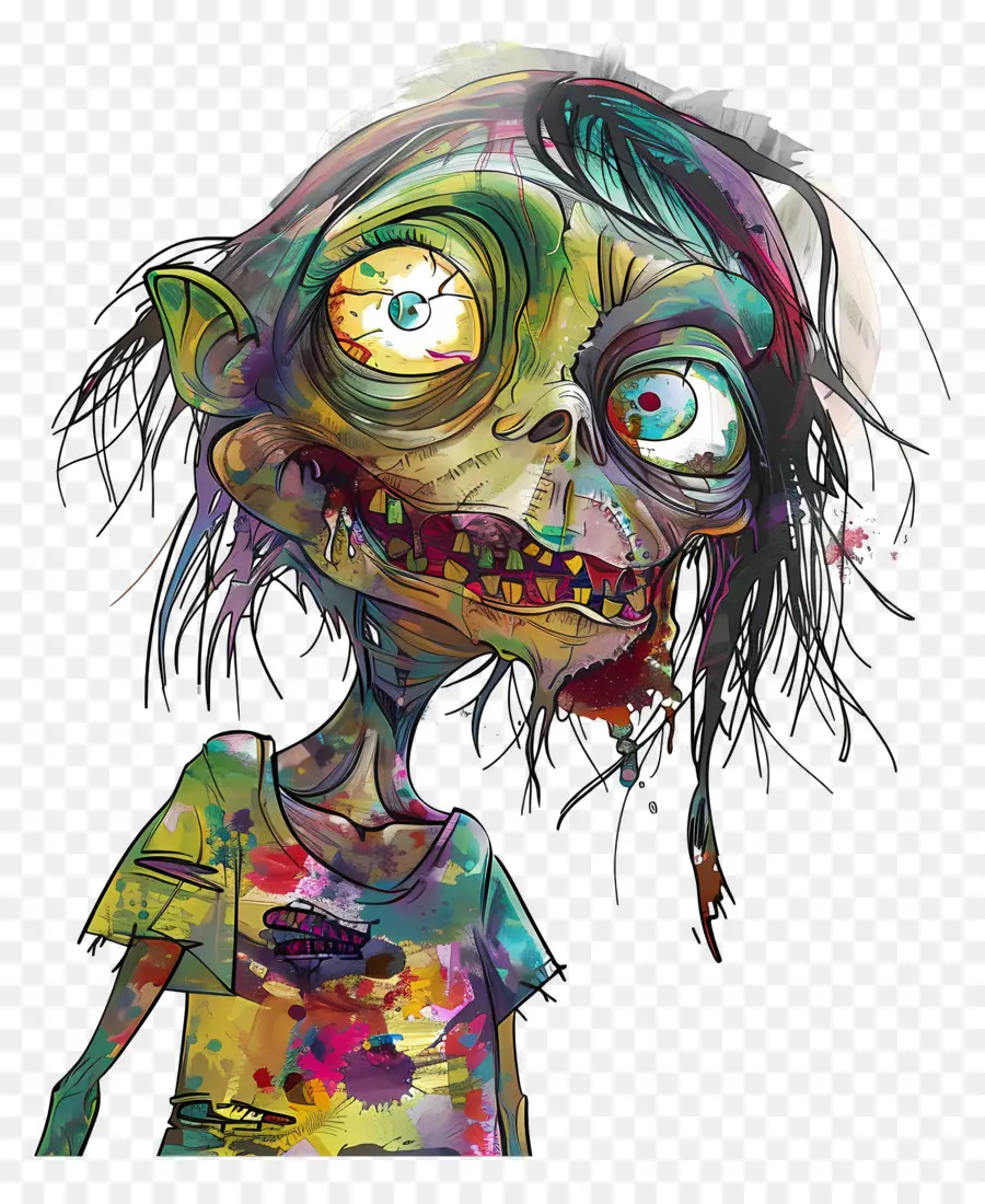 Zombie，Mata Hijau PNG