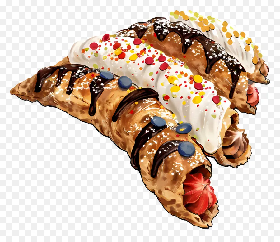 Cannoli，Kue PNG