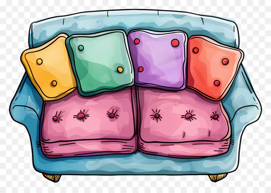 Sofa Atas Tampilan，Sofa Berwarna  Warni PNG