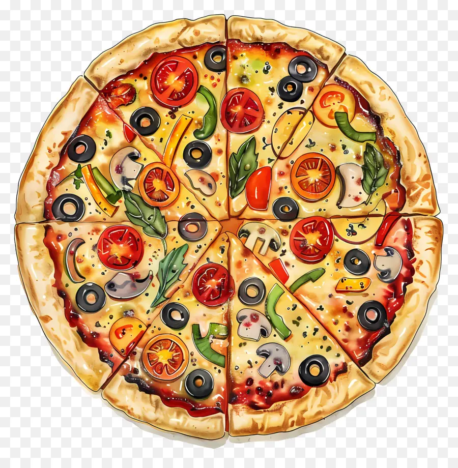 Pizza Vegan，Pizza PNG