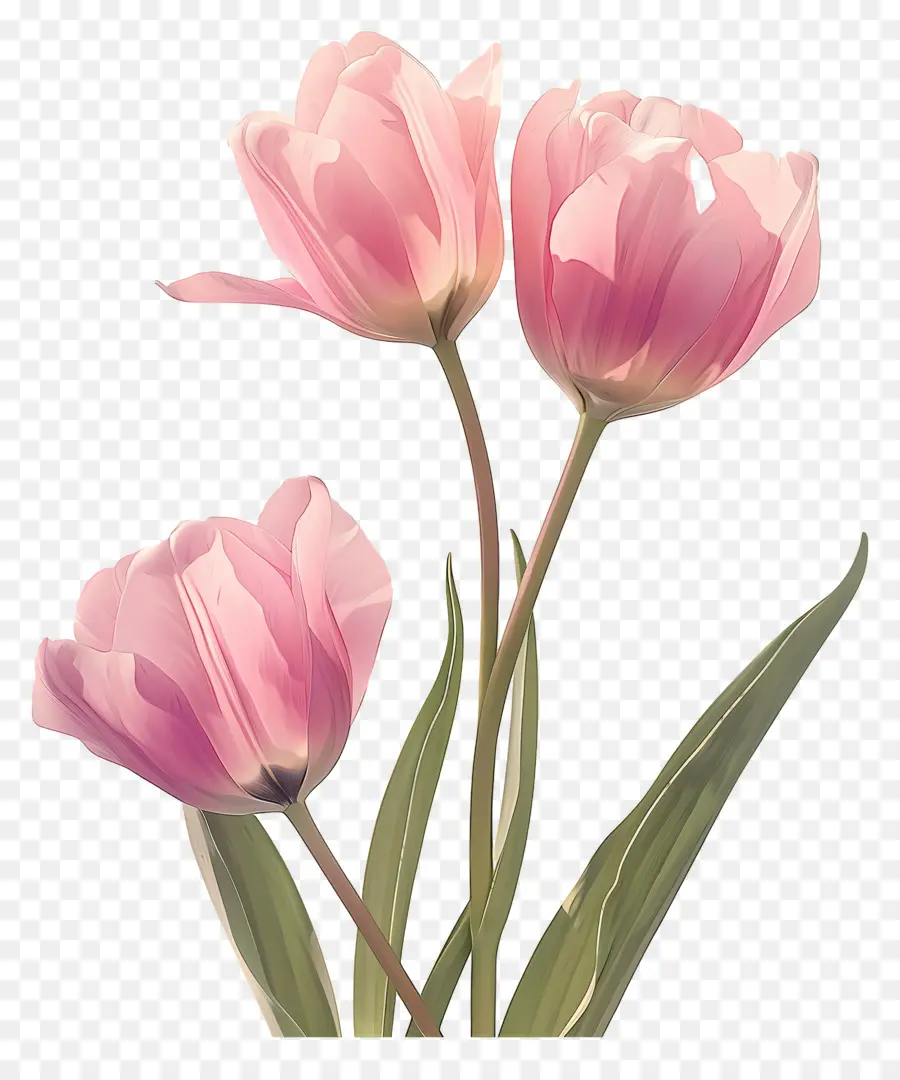 Pink Tulips，Pink Tulip PNG