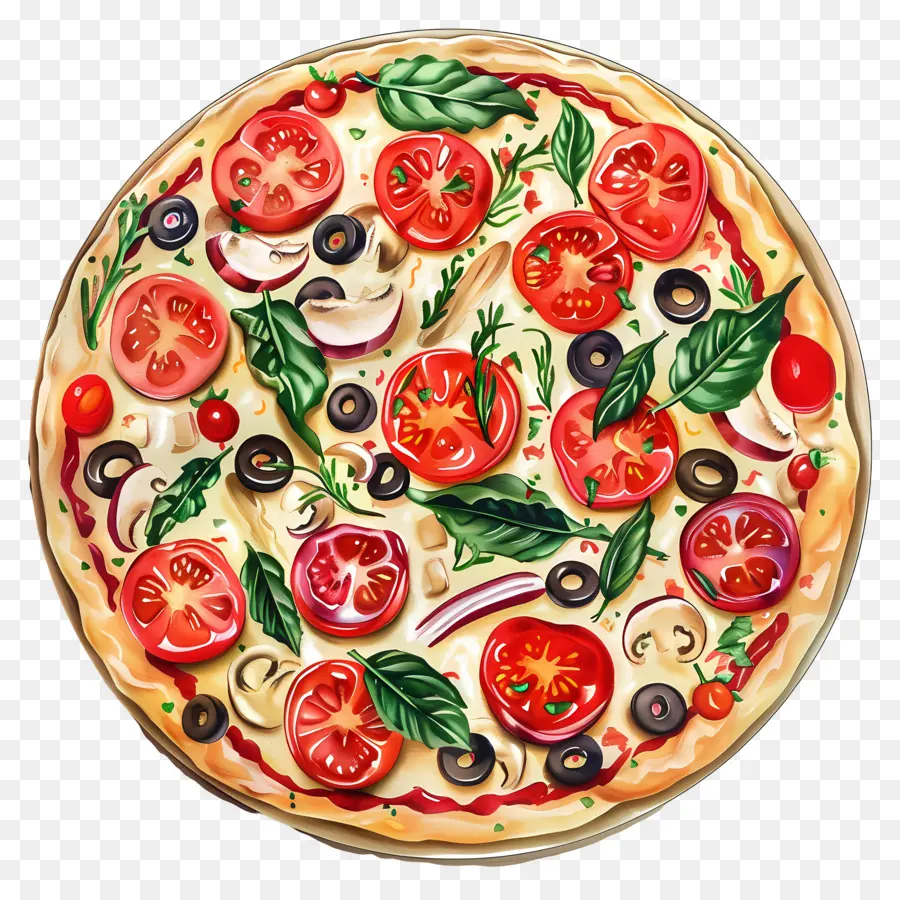 Pizza Vegan，Pizza PNG