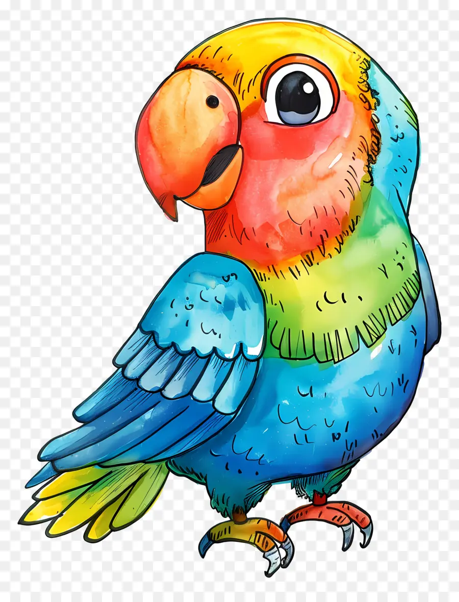 Kartun Burung，Warna Warni Burung Beo PNG