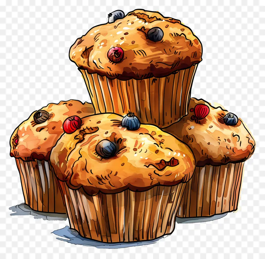 Muffin，Muffin Rasa Blueberry PNG