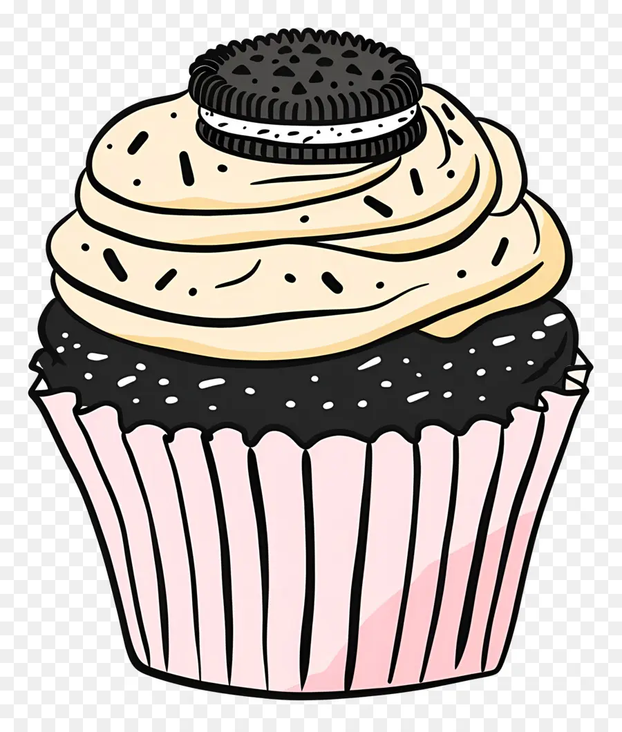 Oreo Cupcake，Cupcake PNG