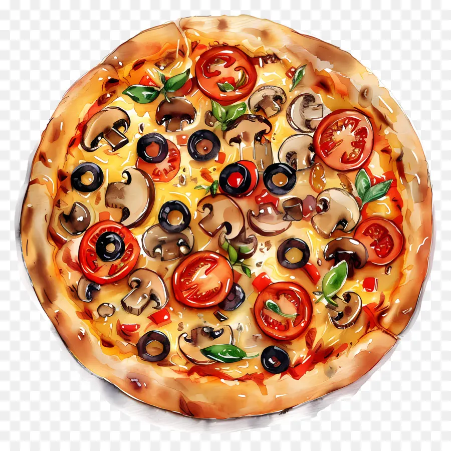 Pizza Vegan，Pizza PNG