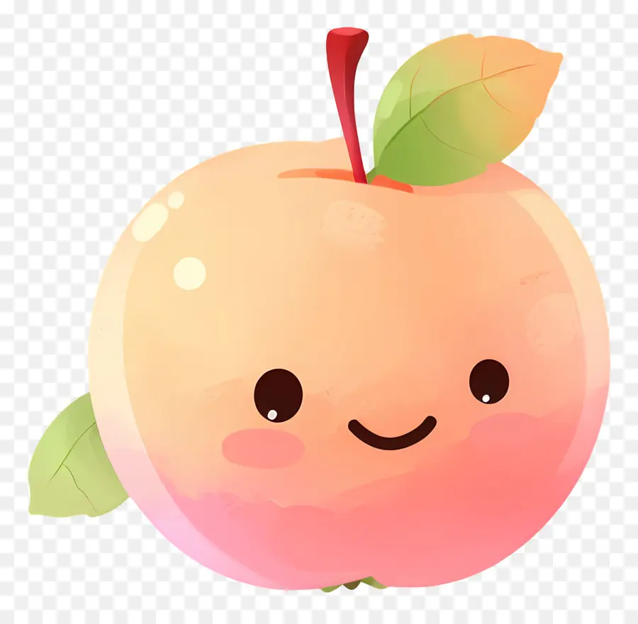 Kartun Apple，Kartun Peach PNG