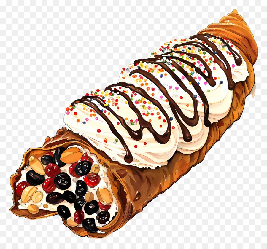 Cannoli，Kue PNG