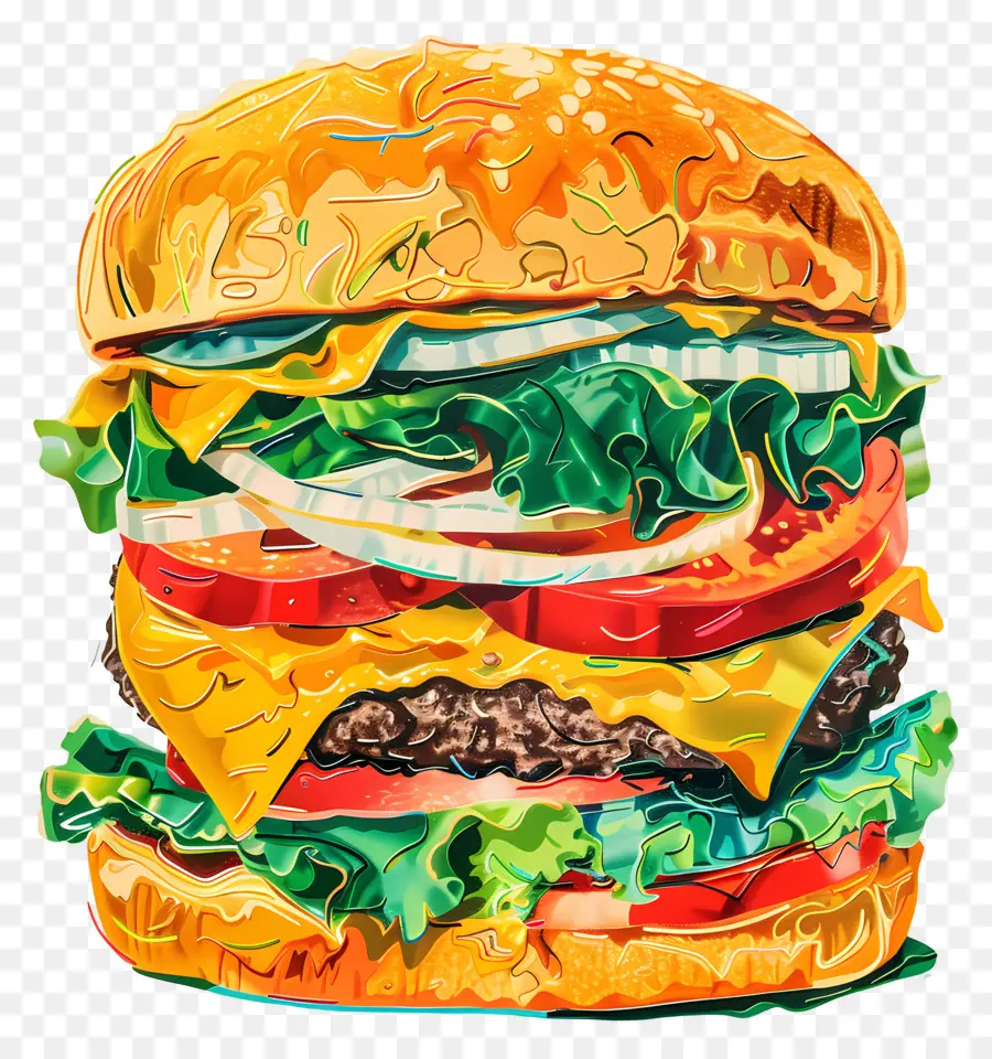 Hamburger，Burger Keju PNG