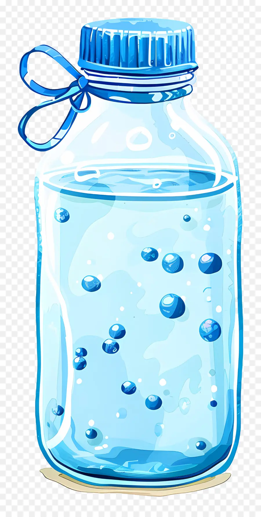 Botol Air，Biru PNG