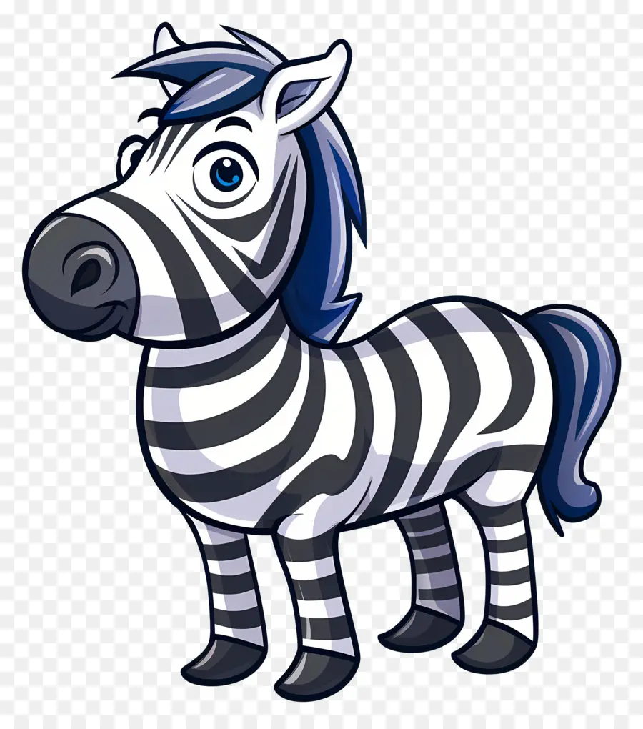 Kartun Zebra，Garis Garis PNG