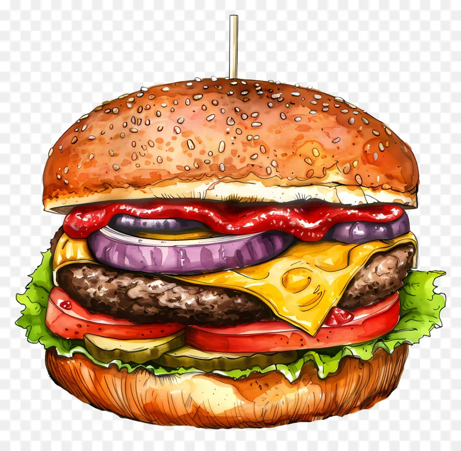 Burgernya，Cheeseburger PNG