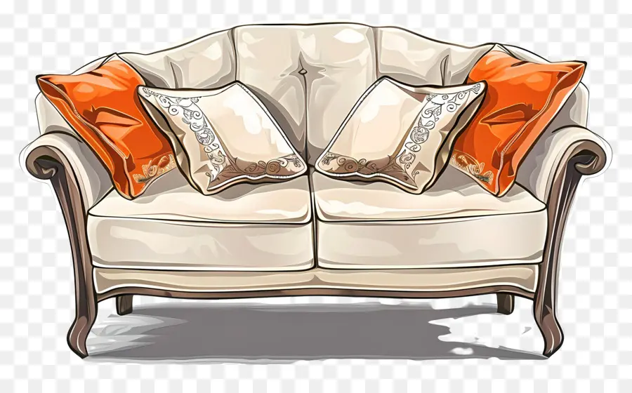 Sofa Dengan Bantal，Bantal PNG