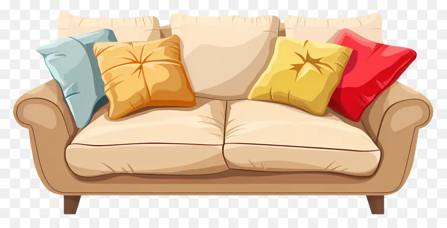 Sofa Dengan Bantal，Sofa PNG