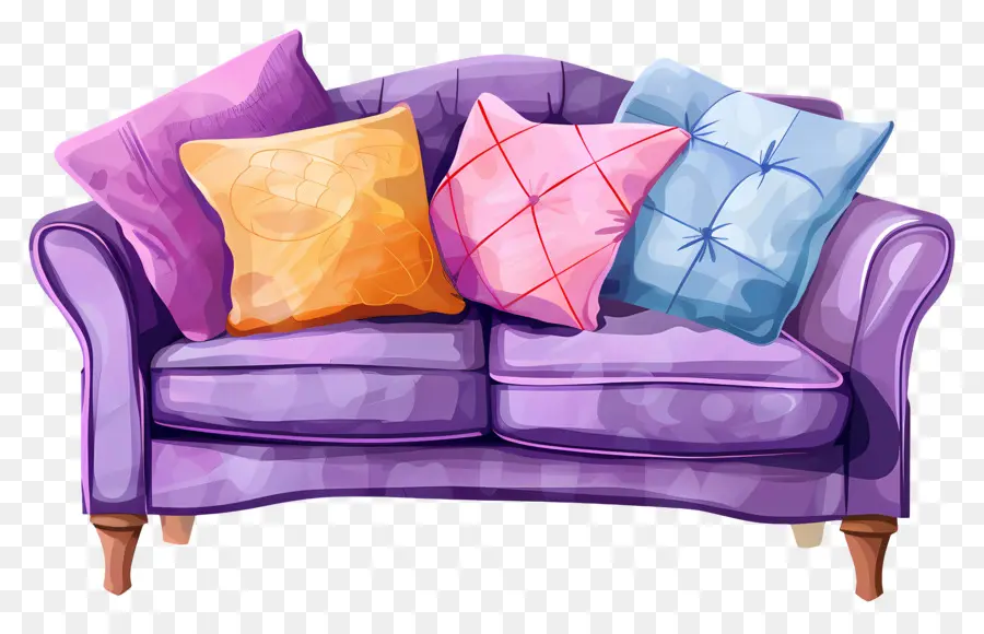 Sofa Dengan Bantal，Sofa PNG