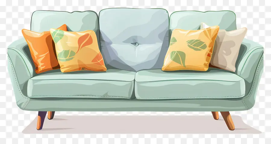 Sofa Dengan Bantal，Sofa PNG