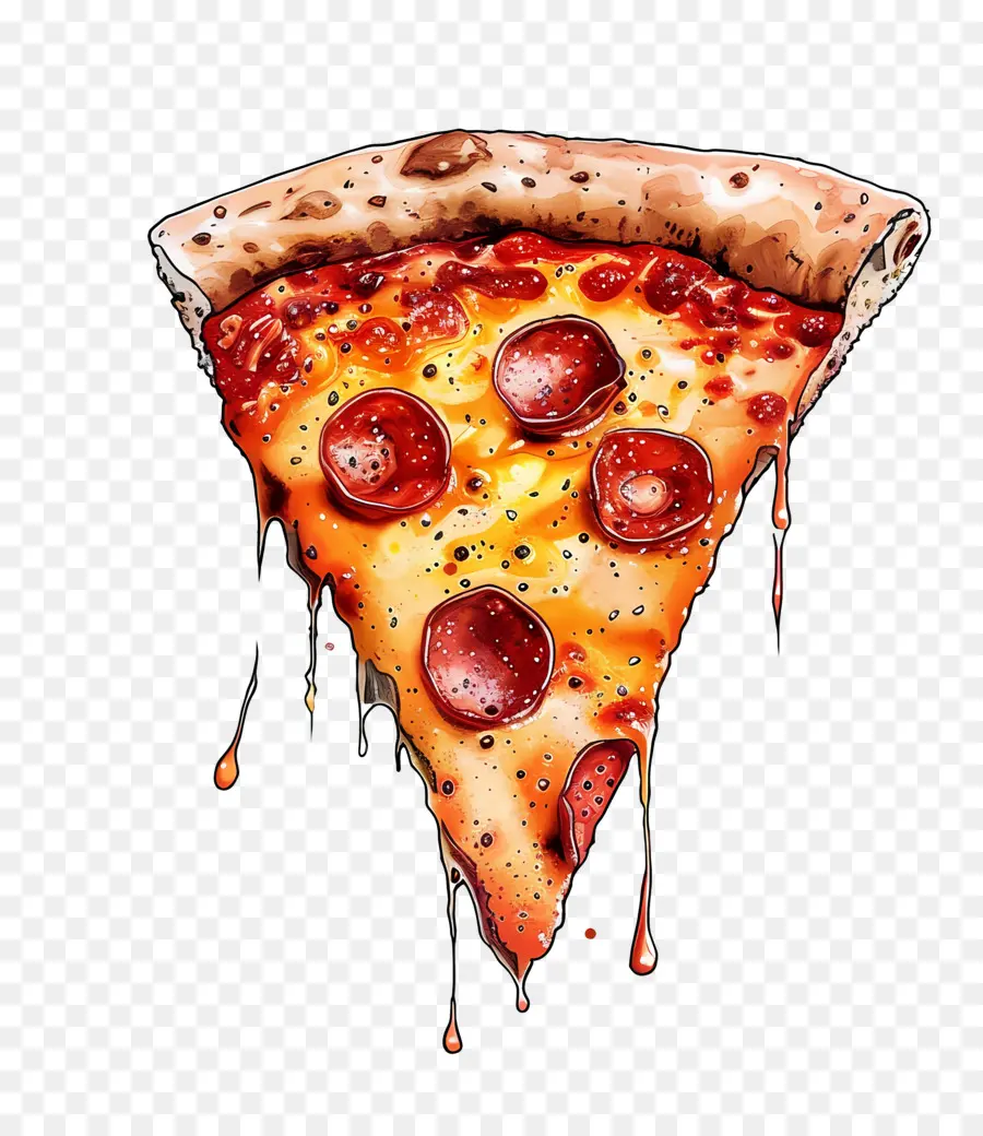 Sepotong Pizza，Pepperoni Pizza Slice PNG