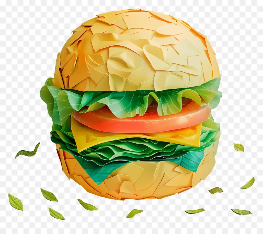 Hamburger，Burger Kertas PNG