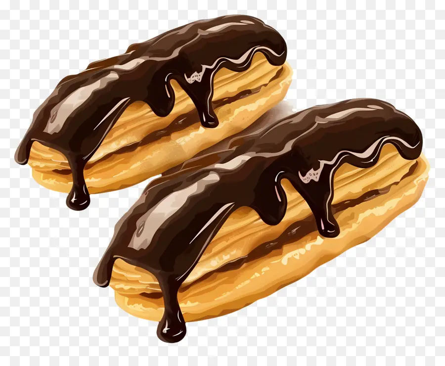 Kue Sus，Eclair Cokelat PNG