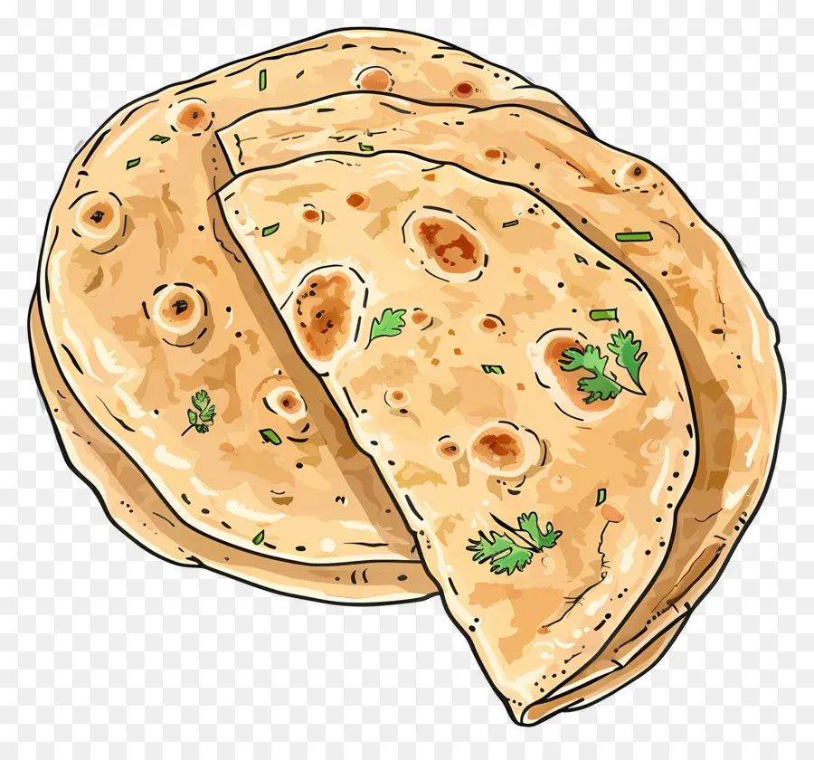 Aloo Paratha，Flatbread PNG