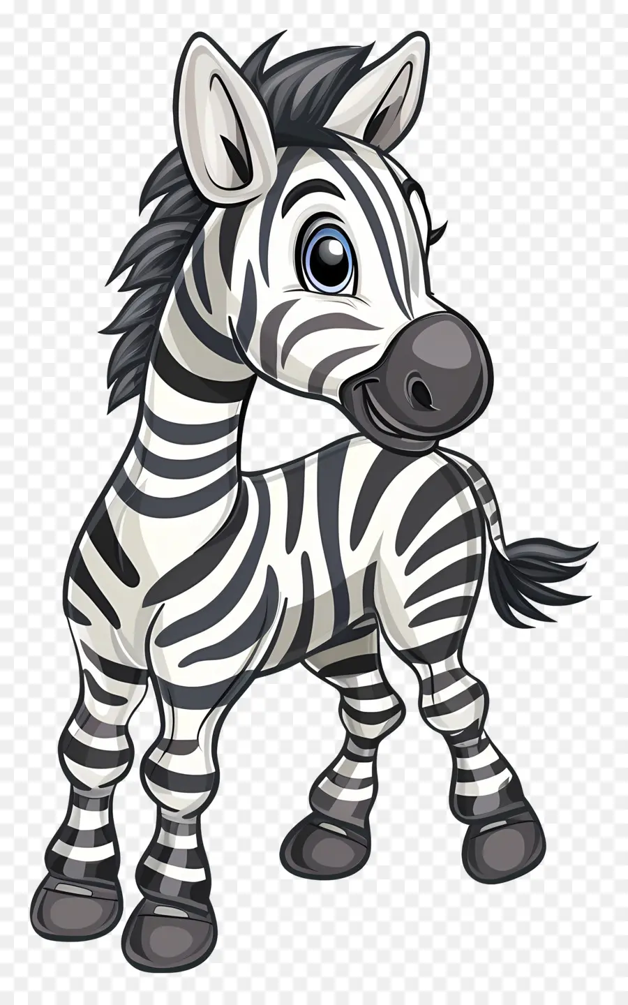 Kartun Zebra，Garis Garis PNG