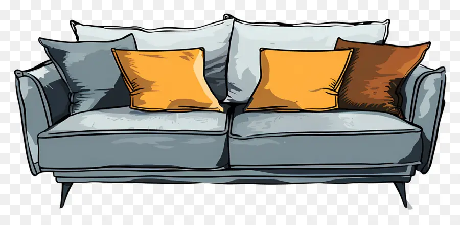 Sofa Dengan Bantal，Sofa PNG