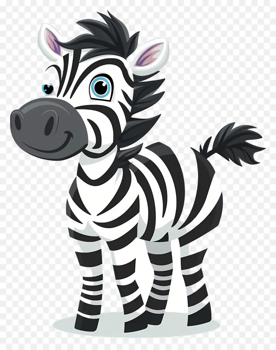 Kartun Zebra，Garis Garis PNG