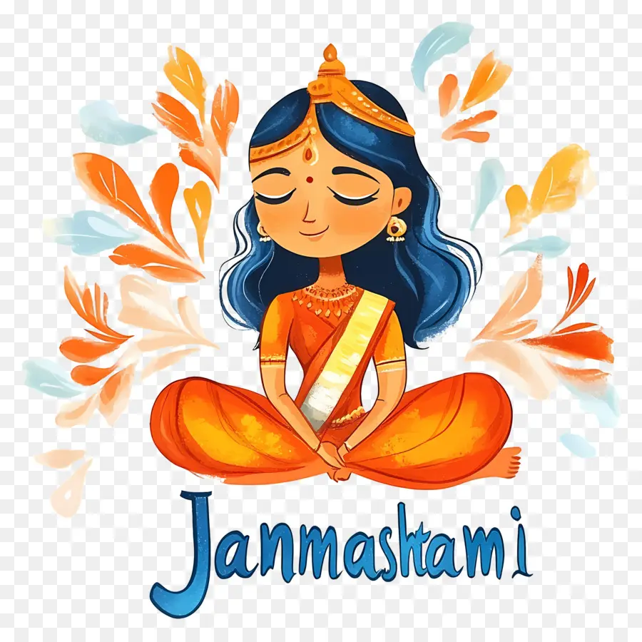 Janmashtami，Wanita Bermeditasi PNG