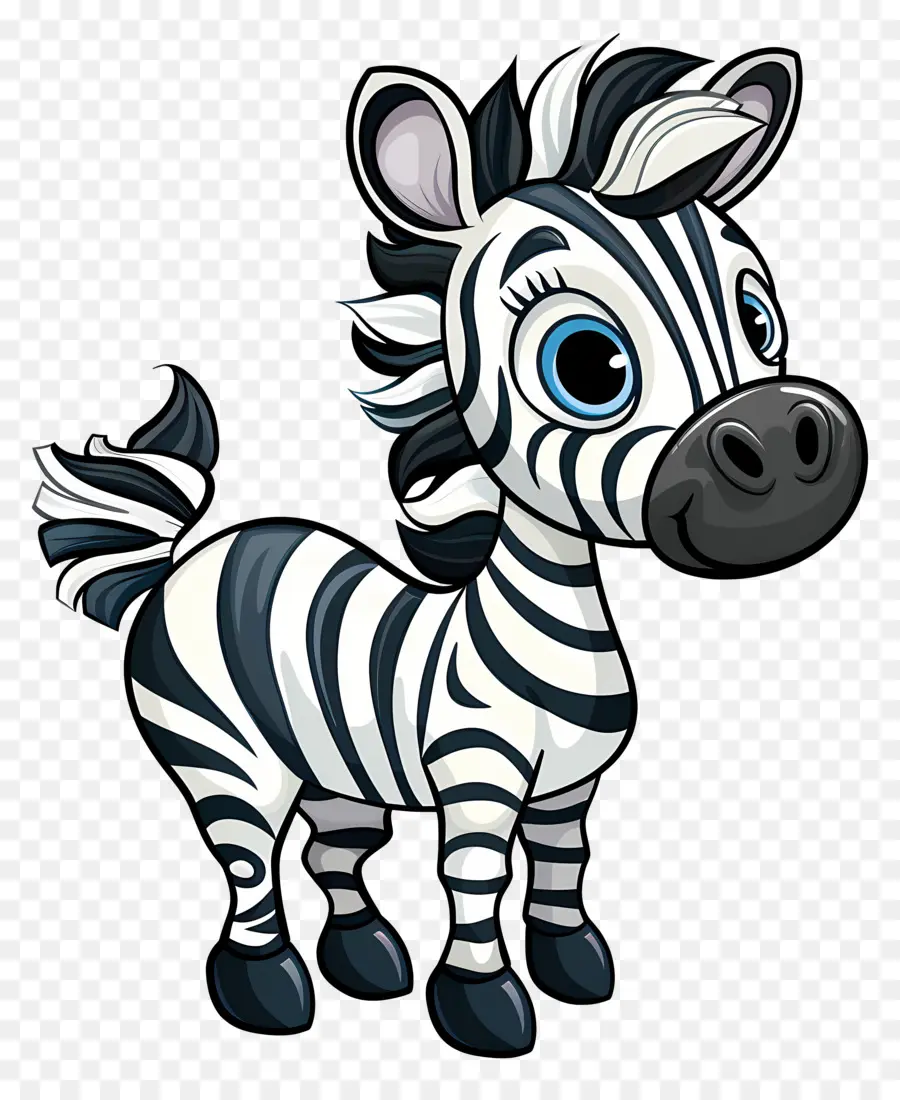 Kartun Zebra，Garis Garis PNG