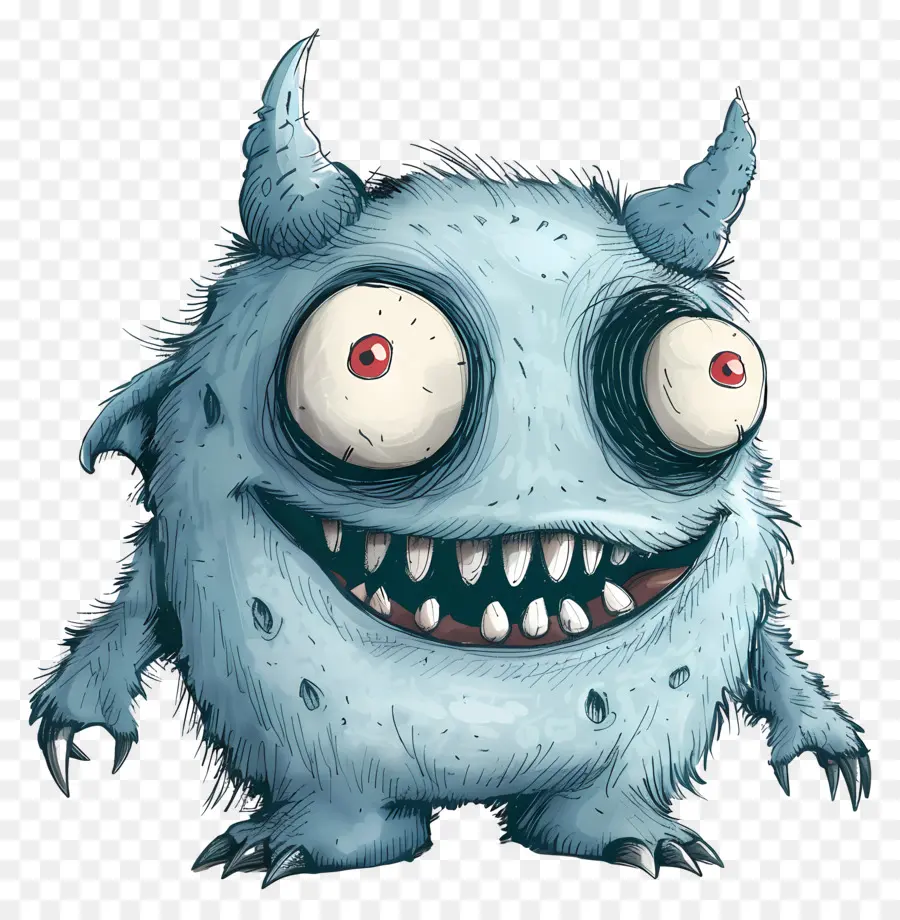 Kartun Monster，Rakasa Biru PNG