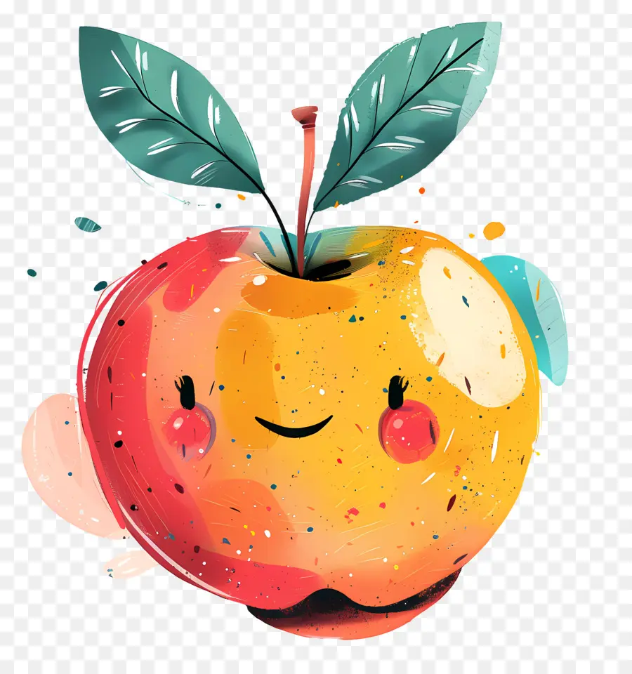 Apple，Tersenyum Apple PNG