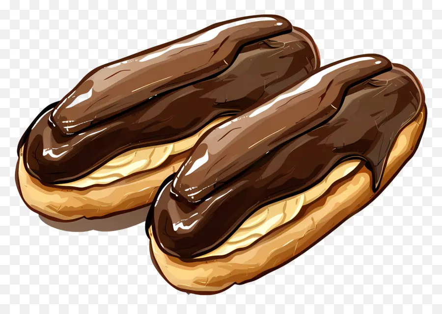 Kue Sus，Eclair Cokelat PNG