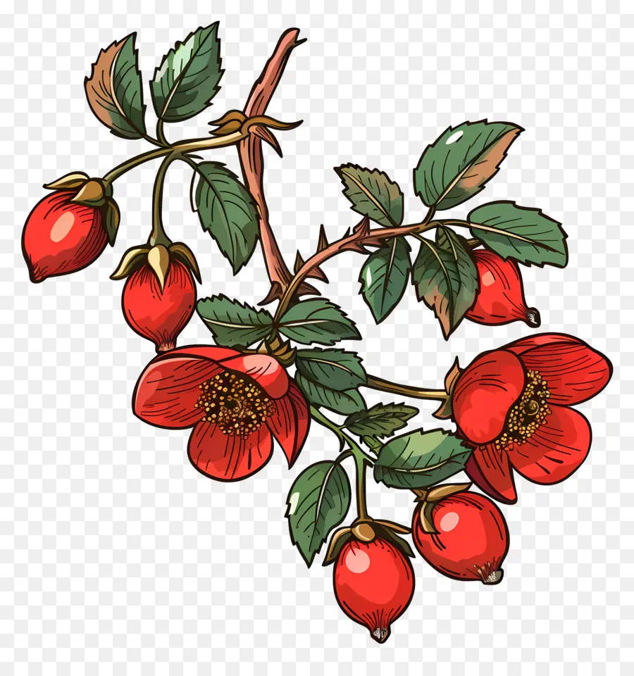 Bunga Rosehip，Buah Merah PNG