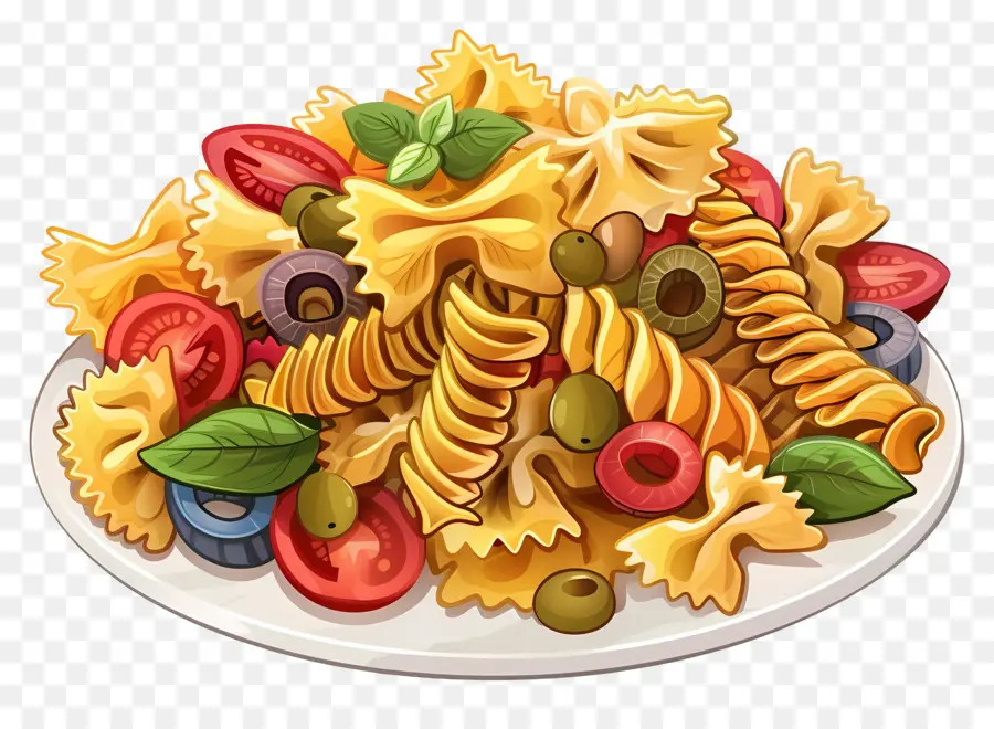 Pasta Kartun，Pasta Salad PNG